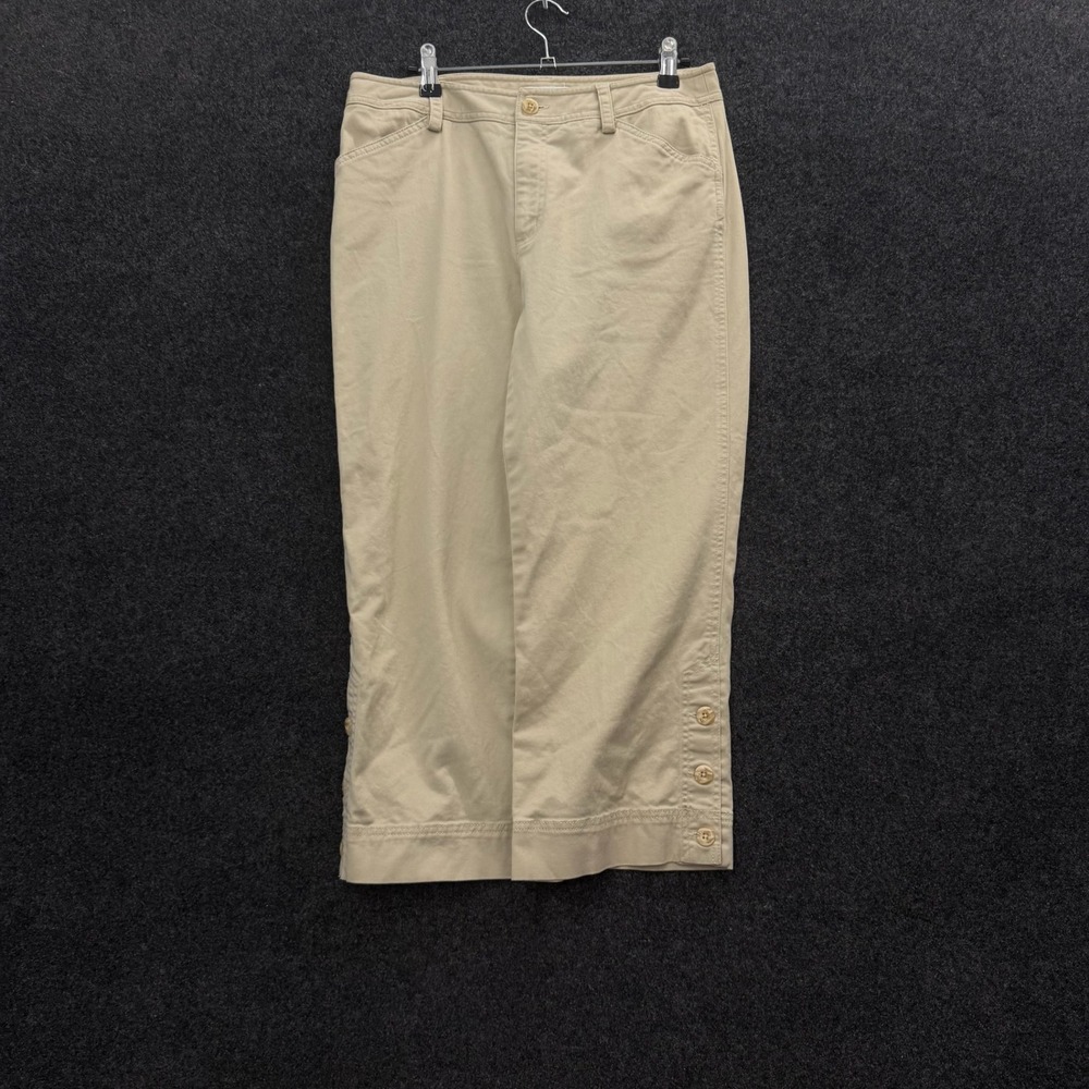 Charter Club Katherine Fit Khaki Capri Pants Vintage Y2K Tan Cropped Trousers 6